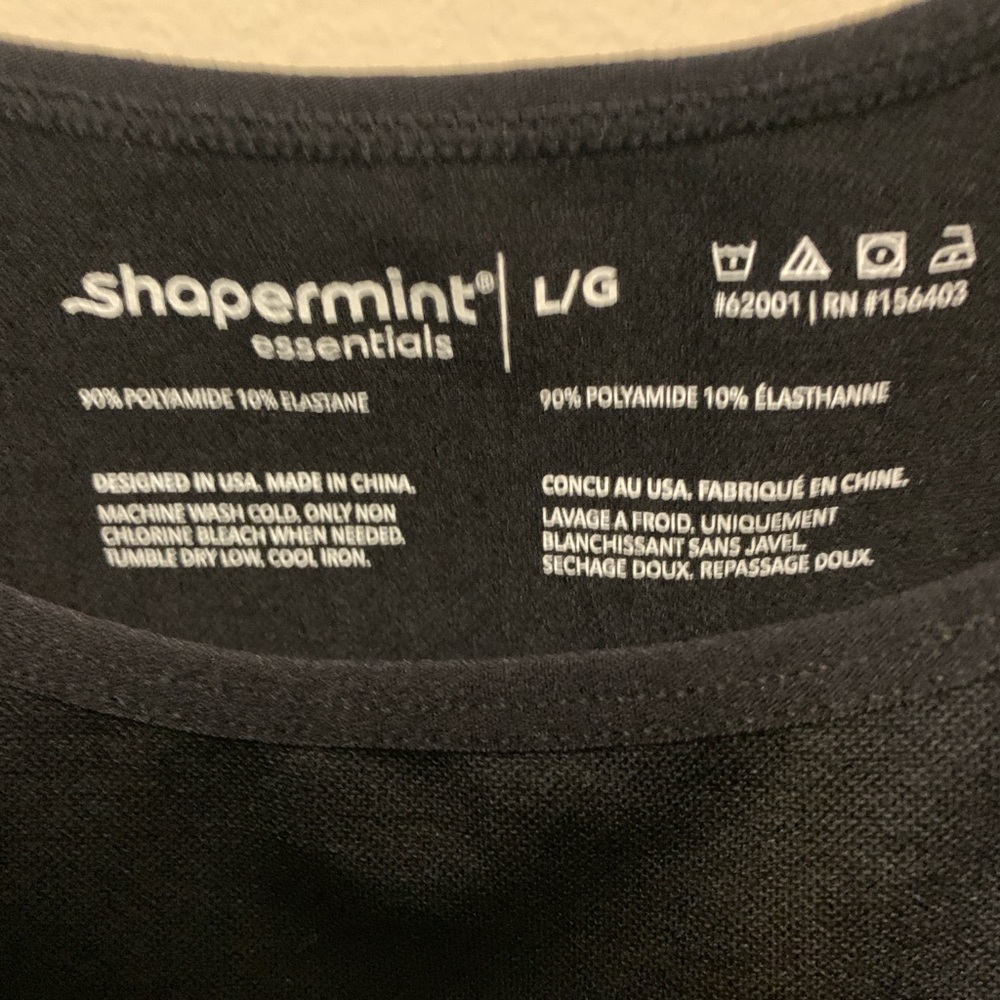 NWOT SHAPERMINT Essentials Classic Black Cami - Picture 3 of 4